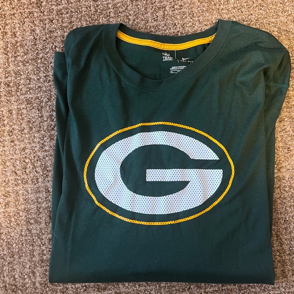 NFL Green Bay Dri-Fit Long-Sleeve Shirt in Green and Yellow